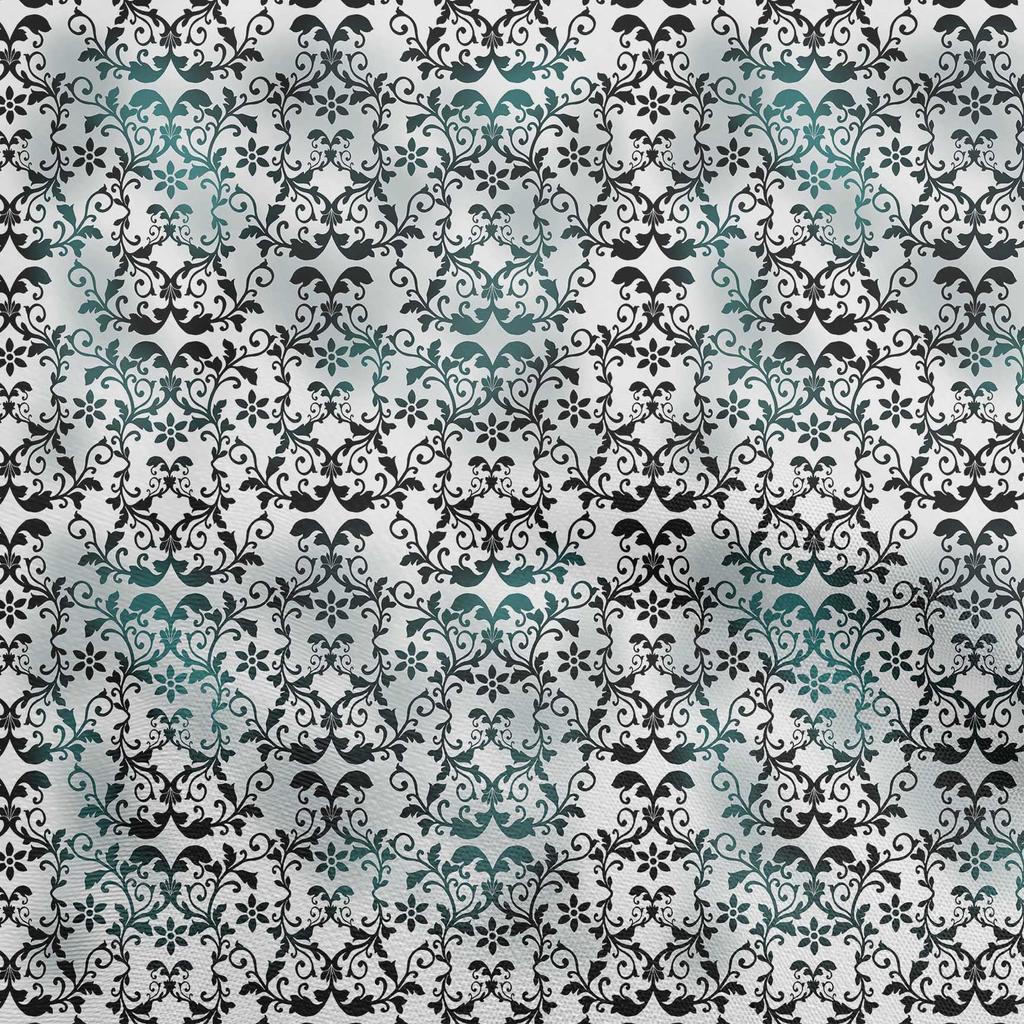 oneOone Хлопковая гибкая синяя ткань, дамасская швейная ткань во дворе, печатные принадлежности для шитья одежды своими руками, 40 дюймов