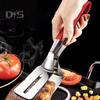 Stainless Steel Food Clip Slotted Anti-scald Anti-slip Rubber Handle Multifunctional Steak Meat Fish Frying Barbecue Serving Clamp Tong Spatula
