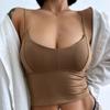Высококачественное бесшовное женское нижнее белье, сексуальный бюстгальтер с открытой спиной, беспроводной, классический, слинг, жилет, бюстгальтер, вставка, прокладка, пуш-ап, нижнее белье