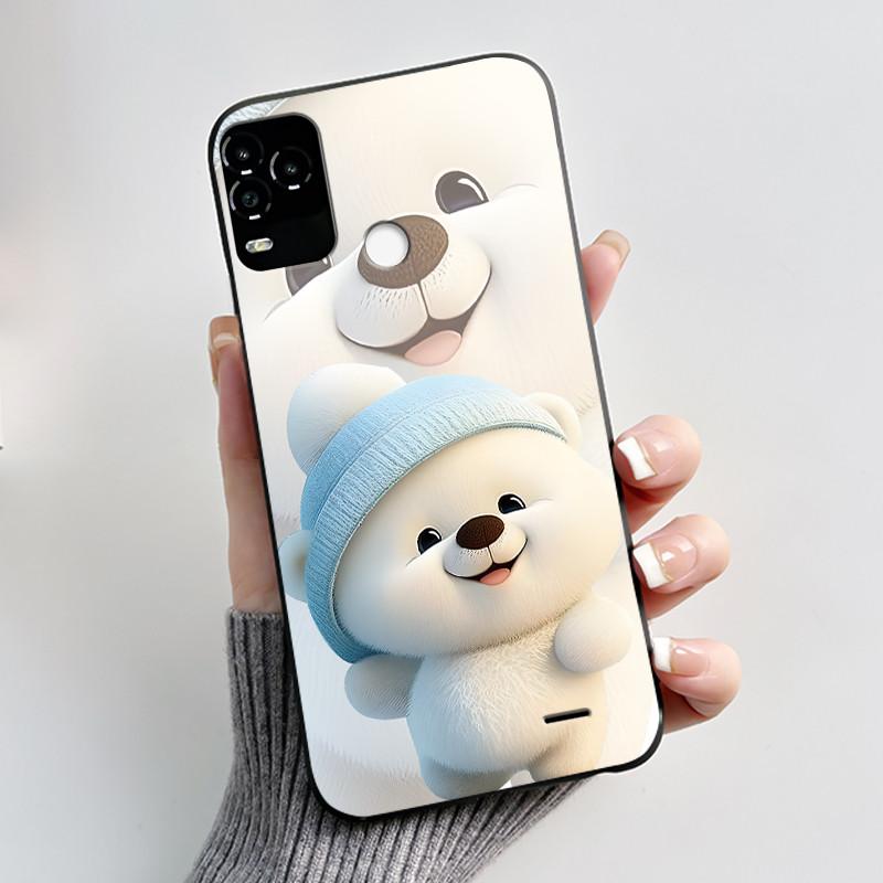 Чехол для телефона BLU G71 Plus G71+ Чехол Роскошный Милый Кролик с Сердечком Мультяшный Забавный Чехол-Оболочка Черный Мягкий Силиконовый Защитный Чехол