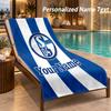Пляжное полотенце с принтом Schalke 04 FC и индивидуальным текстом, большое полотенце для дома, ванной комнаты, пляжа