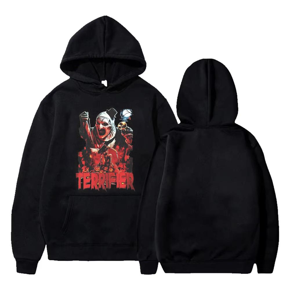Худи Art Crispies Terrifier Клоун Одежда Мужская Женская Одежда Пуловер Модный Ретро Хоррор Худи Принт Толстовка Топ Оверсайз