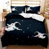 Three-Piece Space Astronaut Pattern Printed Duvet Set Suitable For Children'S Bedroom Decoration