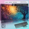 HYBXAXC Colorful Tree of Life Design Mouse Pad NonSlip Rubber Desk Mat Large Extended Keyboard Mousepad Office Home Gaming