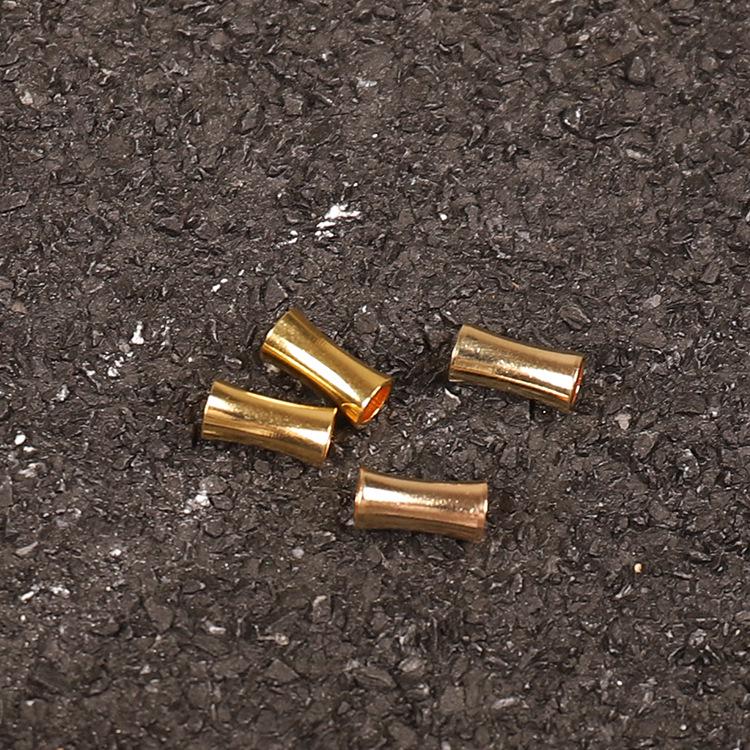 Латунные бусины-разделители в виде бамбука - Непал Цилиндрические аксессуары для бисероплетения