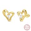Luxury Golden Conch Starfish Pearl Ear Studs 925 Silver Butterfly Heart Shaped Pendants Pearl Earrings For Women Party Jewelry