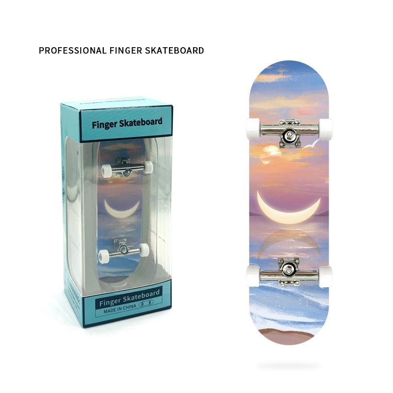 Fingerboard 5-Layer Maple Double Kick Finger Skateboard DIY Kids Sport Toy 29*99