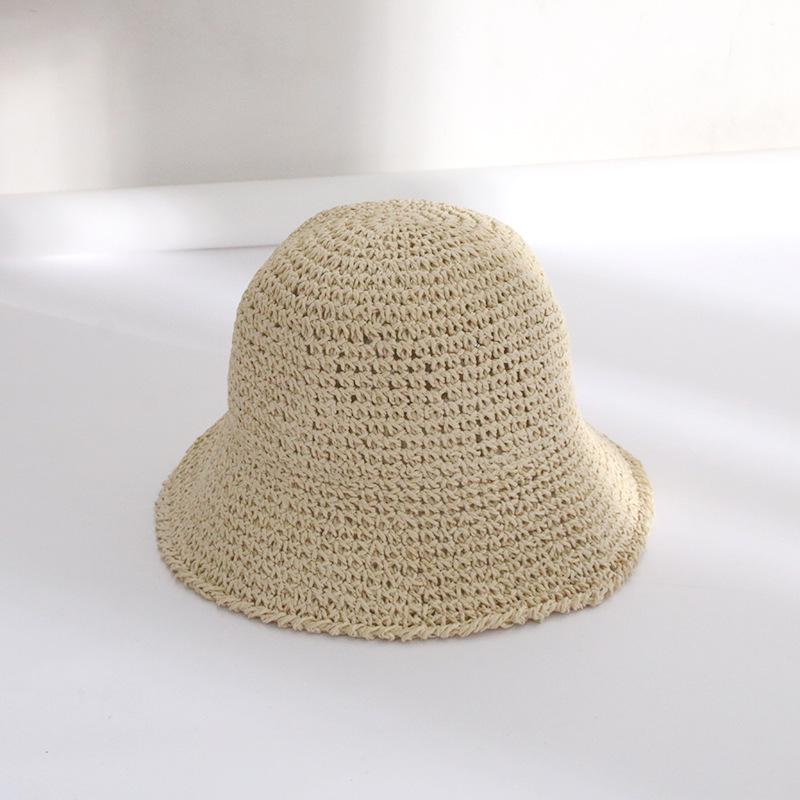 Women's Large Brim Foldable Breathable Straw Sun Hat for Summer Travel & Vacation
