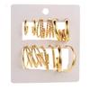 6 Pairs Women Earrings Set Luxury Geometric C-shaped Circle Earrings For Jewelry Gifts