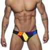 Men's Fashion Pride Day Swimming Briefs Low Waist Plus Size Summer Beach Wear
