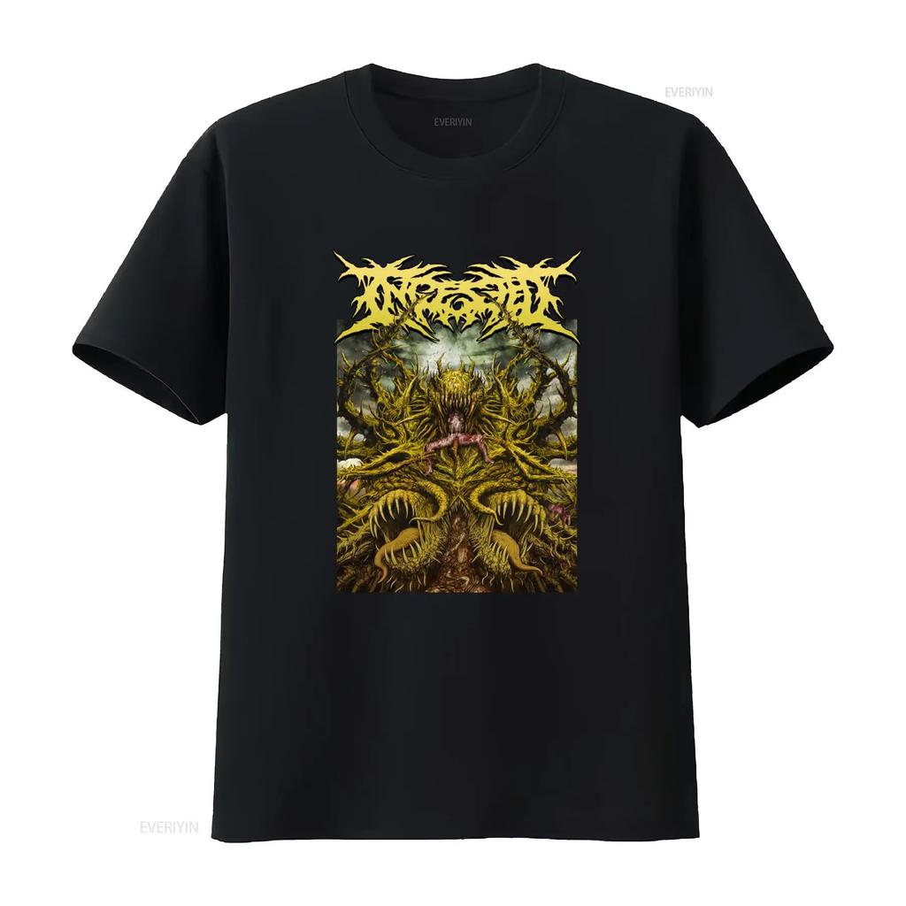 Ingested Surpassing The Boundaries Of Human Suffering Black T Shirt Heavy Metal Band Design vin