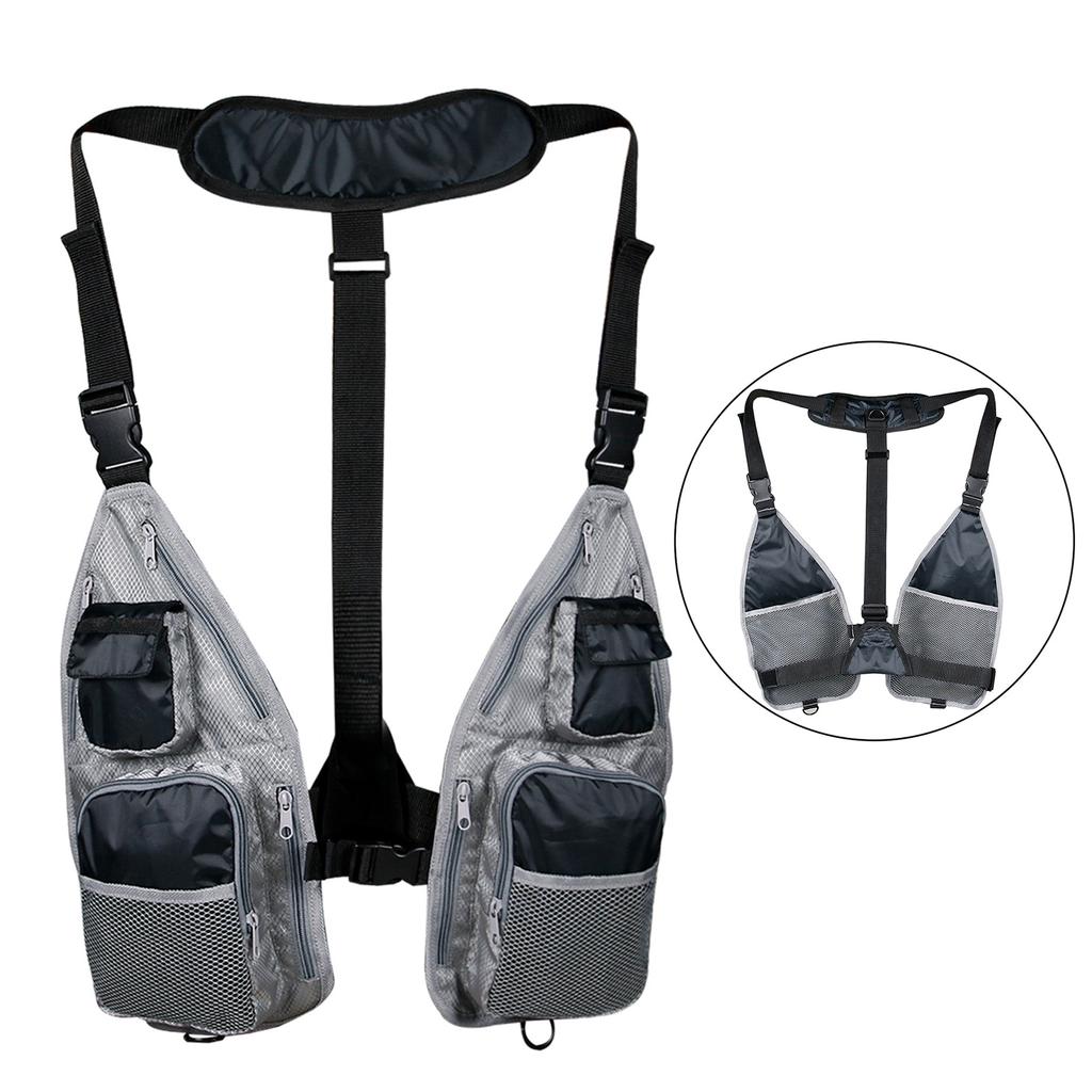 Ultra-light Fishing Vest Men Women Breathable Adjustable Waistcoat with Pockets D Rings for Boating