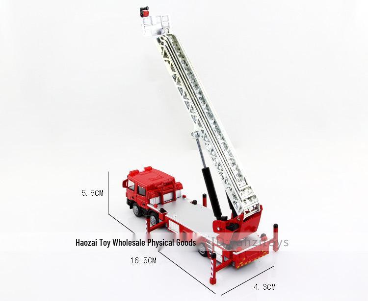 KDW625012 Модель пожарной машины из сплава, игрушка с лестницей