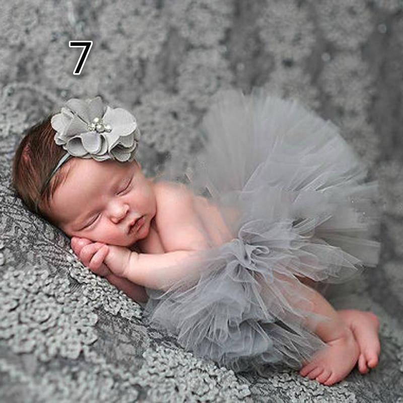 Реквизит для фотосъемки новорожденных, костюм для младенцев, наряд принцессы, детская юбка-пачка, повязка на голову
