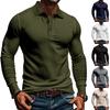 Men's Long Sleeved T-shirt With Loose Lapel And Long Sleeved Shirt
