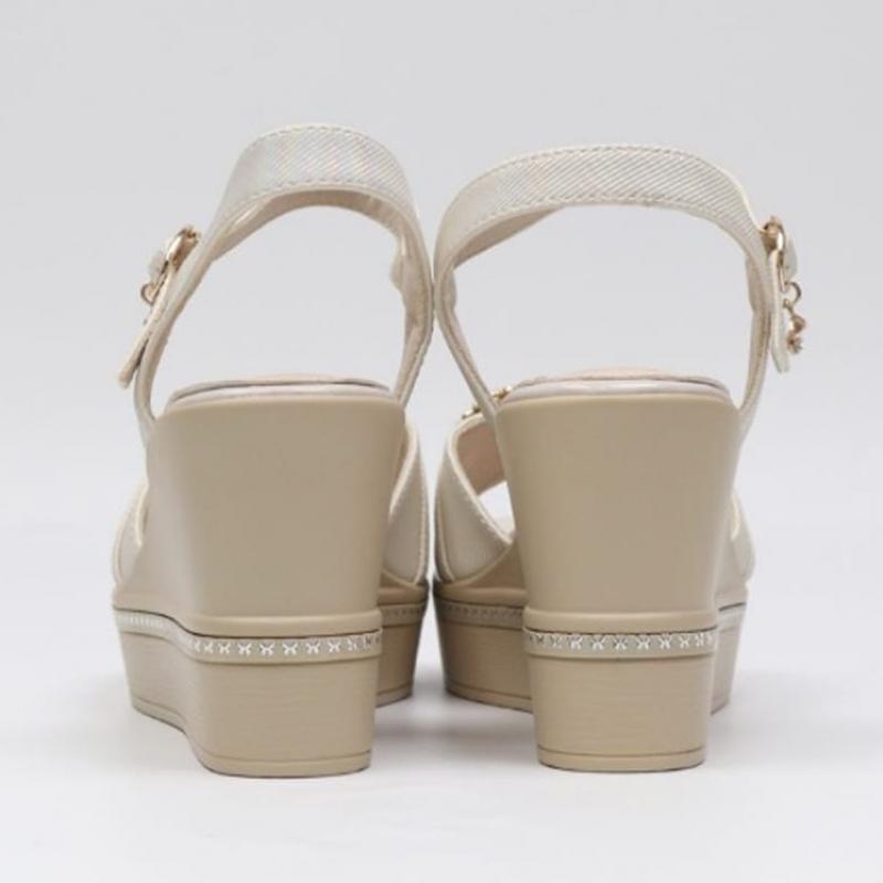 Melting Brown Women Wedge Heel Sandals Summer Vacation Sandals