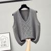 Жилет с V-образным вырезом, элегантный жилет без рукавов, тонкий свитер для весны и осени, женская одежда