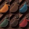 Multi-Color Key Case with Carabiner Crazy Horse Leather Key Storage Bag Leather Key Holder  Car Key