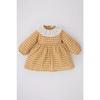 Baby Baby Square Long Sleeve Fland Dress