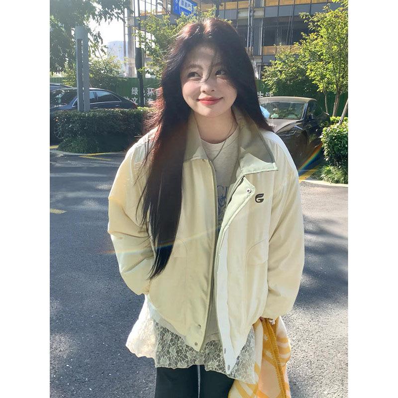 College style sweet padded warm cotton clothes women's winter new white cold bread clothes jacket