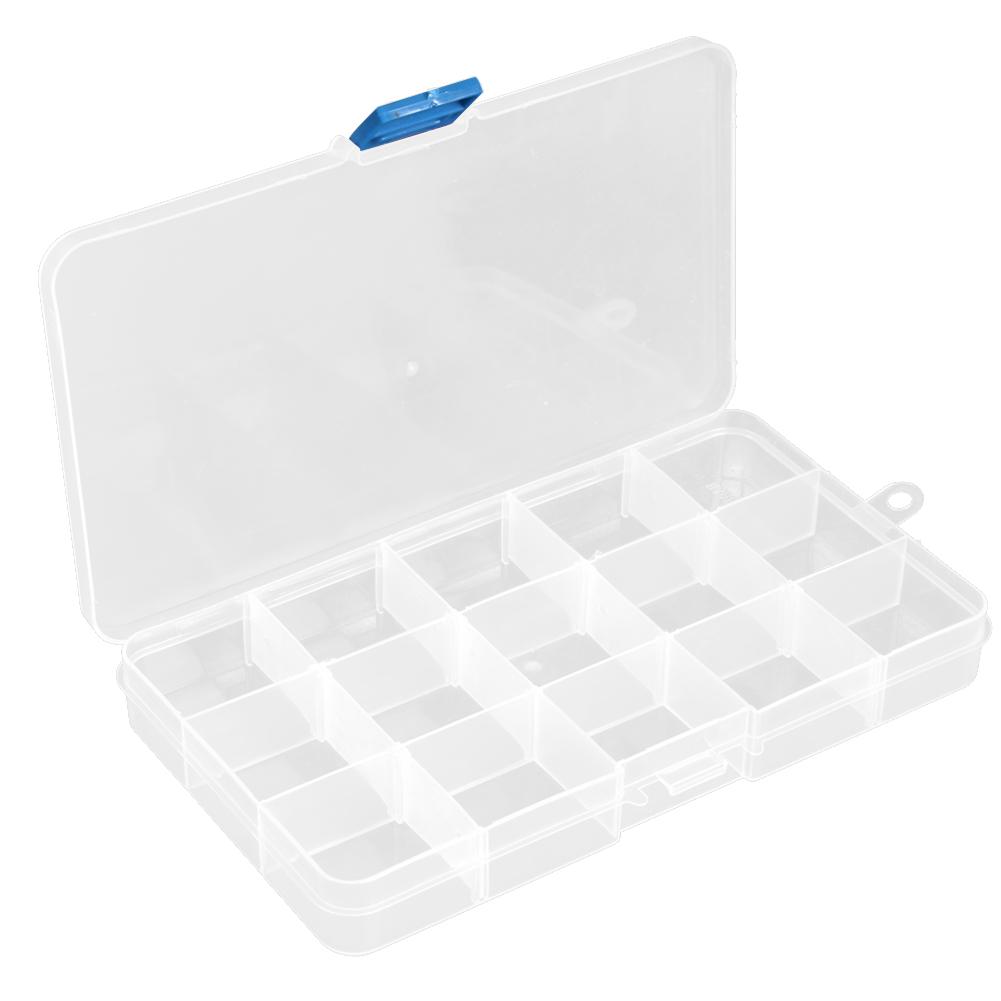 10/15/24 Grids Fishing Tackle Box Fishing Box Fishing Supplies Visible Fishing Tackle Box Clear Storage Organizer for Fishing