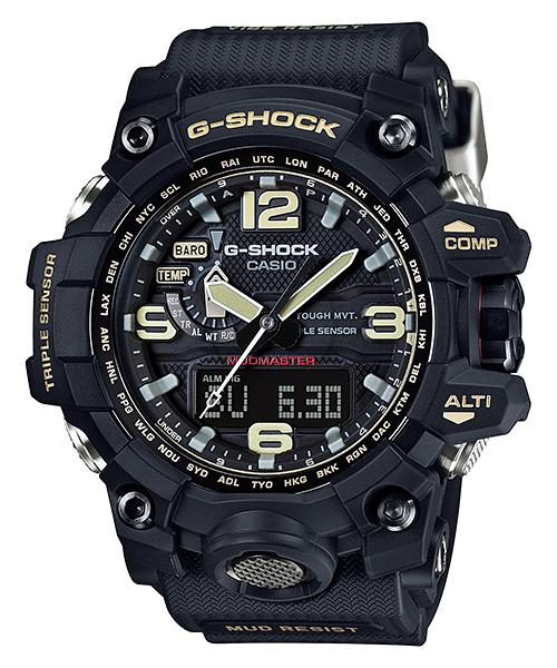 Casio Мужские кварцевые часы GWG-1000-1A из нержавеющей стали, водонепроницаемые до 200 м, ударопрочные, цифровые