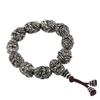 Black Myth Wukong Men's Retro Monkey Head Bracelet - Imitation Thai Silver Beaded Jewelry
