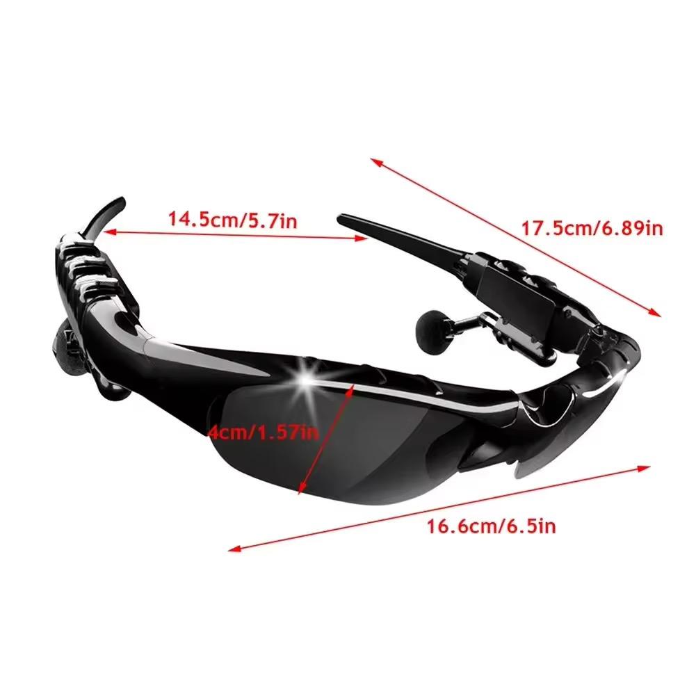 Bluetooth 5.0 Polarized Audio Smart Sunglasses Lightweight Rechargeable Built-in Headphones Long Battery