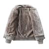 Men's Autumn Winter Corduroy Stand Collar Cotton Jacket Plush Lined Thick Warm Casual Cooton Coat Male Clothing