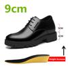 Мужские туфли-дерби из кожи с полым верхом на платформе и высоком каблуке 4/7/9 см для увеличения роста, формальные, летние/зимние, мужские туфли для платья, лифты