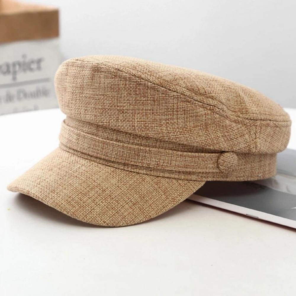 Breathable Sailor Hats Adjustable Flat Top Captain Cap Fashion Women Beret Caps Spring Autumn