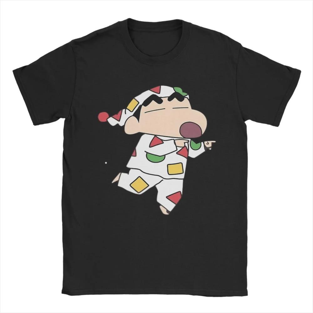 Футболка Crayon Shin-Chan Летняя Футболка из Хлопка с Японским Мультфильмом для Пары, Футболка Сделай Сам на Заказ, Футболка с Коротким Рукавом, Веселая Одежда Y2K