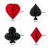 4pcs/Set Three-dimensional Honeycomb Hanging Ornament Casino Party Decoration  Stage Layout