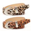 New Korean Version of Leopard Print PU Belt for Women Simple Style Fashionable Versatile Jeans Decorative Belt High-end Women's Belt