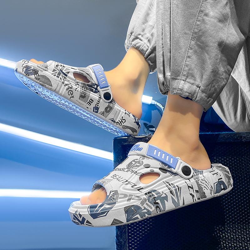 Новые мужские сандалии большого размера на толстой подошве легкие тапочки мужские модные повседневные спортивные сандалии дышащая пляжная обувь для мужчин