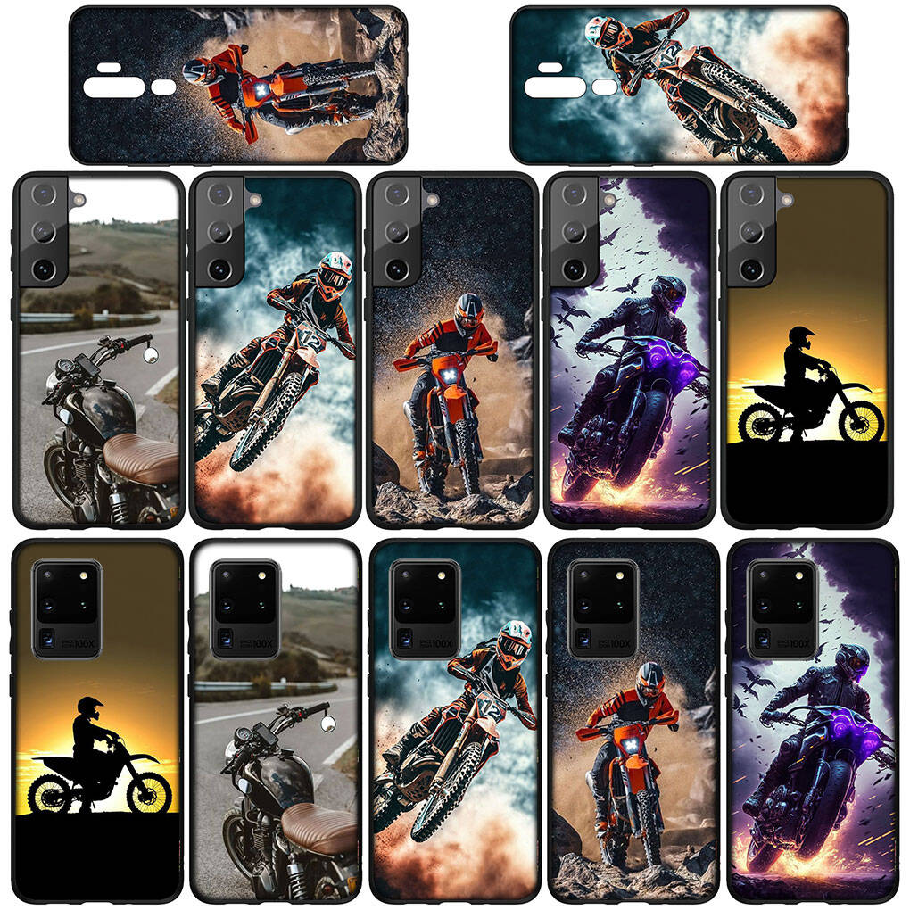 for Samsung Galaxy S25 S24 S23 S22 Ultra FE Plus A37 A57 A56 A55 A06 A16 A15 A36 A26 A35 A05 A25 A54 A34 Phone Case Motorcycle Mobile Moto Cross Cover