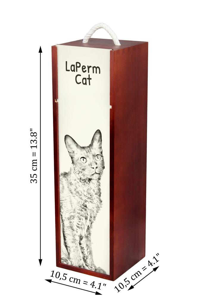 Laperm - коробка для вина с котом, коробка для алкоголя с графикой, именная подарочная коробка от бренда Art-Dog