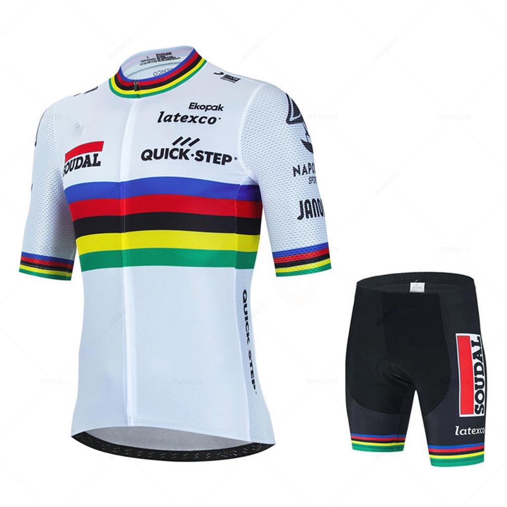 Soudal Quick Step комплект велосипедного трикотажа, летний бельгийский велосипедный дышащий мужской костюм для горного велосипеда Maillot Ropa Ciclismo, униформа, костюм