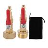 2 Pcs RV Winterize Blowout Adapter Brass Winterize Blowing Out Valve with Quick Connect Plug Ball