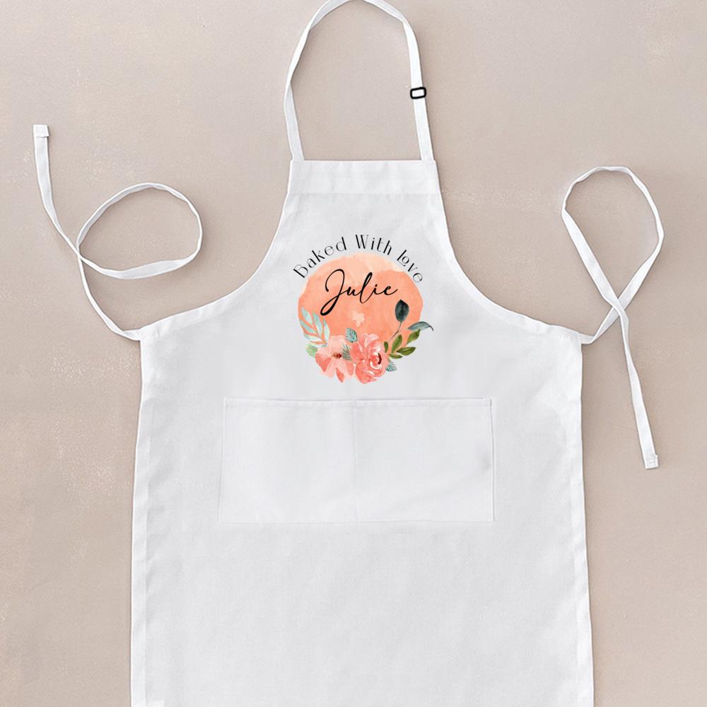 Индивидуальный кухонный фартук для готовки с именем, рождественский подарок для мамы-повара, подарок на день рождения для мамы