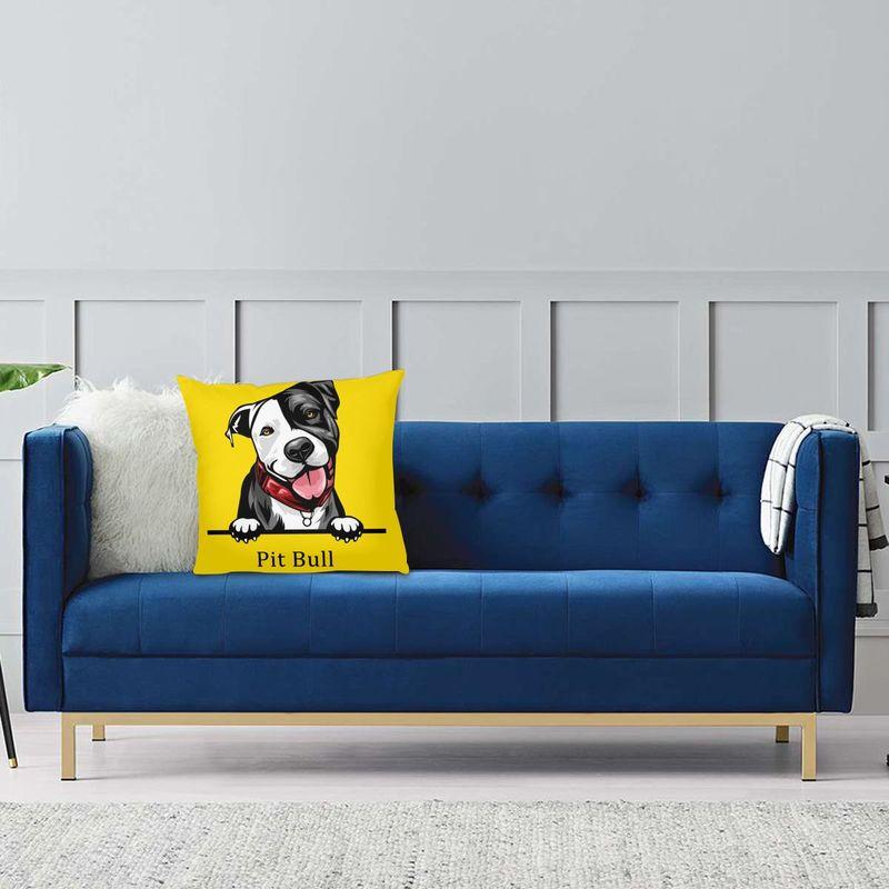Чехол на подушку с забавной собакой Pit Bull 55x55 см, бархатная современная наволочка для домашнего животного, украшение для дома, наволочка для дивана Dakimakura