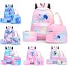 3Pcs/set Anime Girl Backpack Set School Students Kawaii Back To School Backpack Boy Children Lunch Bags Pencil Box
