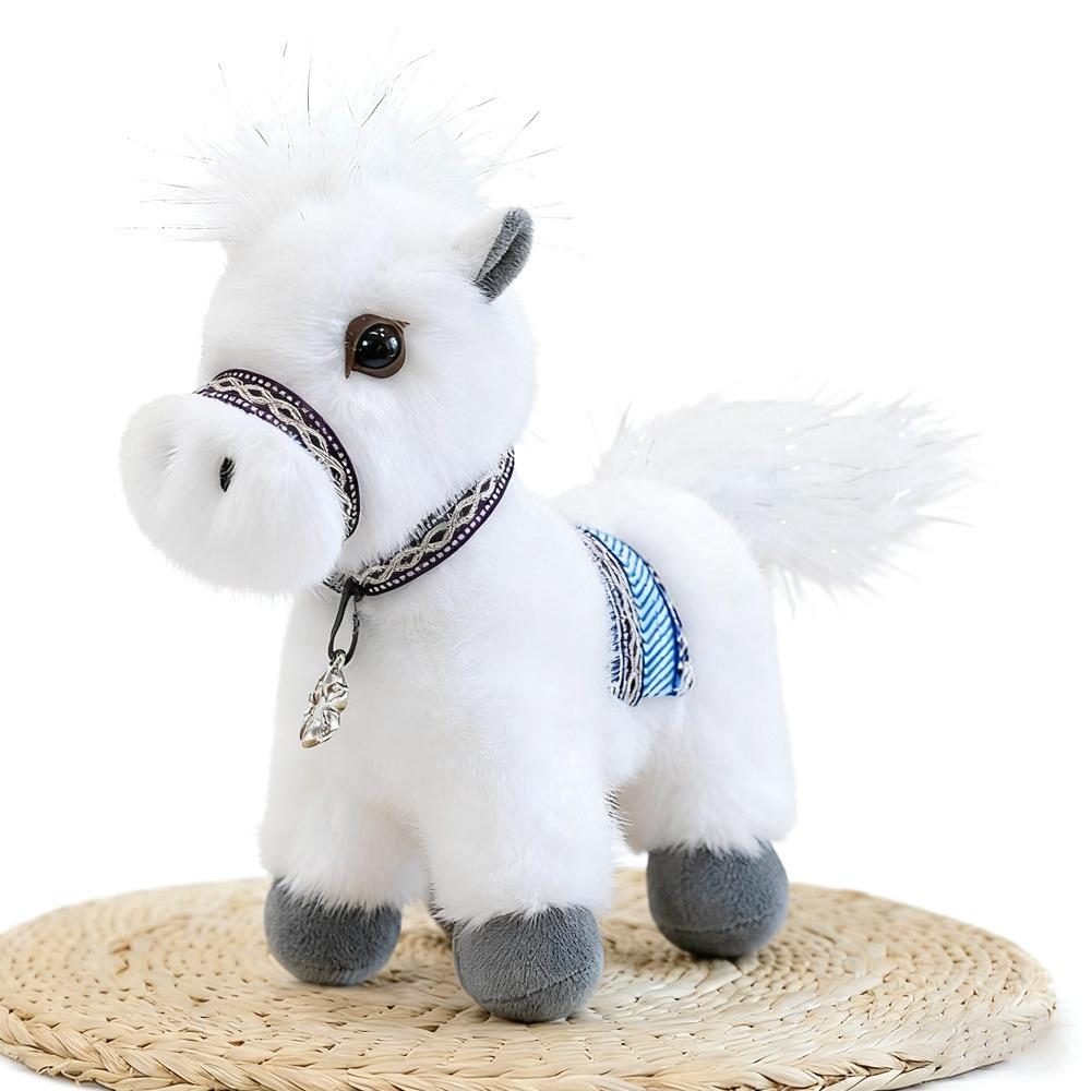 Miniature Pony Plush Toy 23cm Stuffed Horse Adorable Pony Doll  Zodiac Year of the Horse Gift
