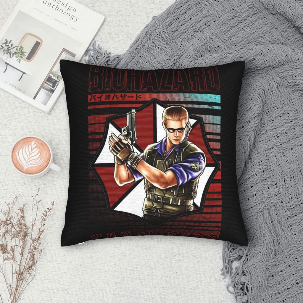 Альберт Вескер Наволочки Мерч Мягкая Наволочка для Подушки Чехол для Декоративной Подушки Декор Сиденья Квадратный Различные Размеры