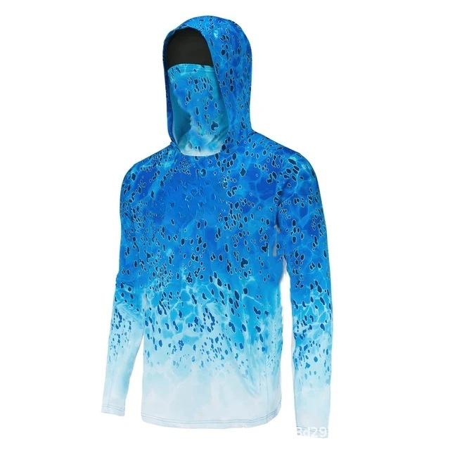 Fishing Suit Fly Fishing Luya Hoodie Summer Men's Long Sleeve Sunscreen Clothing Hood Mask Support Labeling