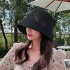 Women Lesure Fisherman Hat Hollow Out Good Breathability Thin Solid Color Anti-UV Sun Protection Foldable Panama Hat Summer Outdoor Bucket Hat