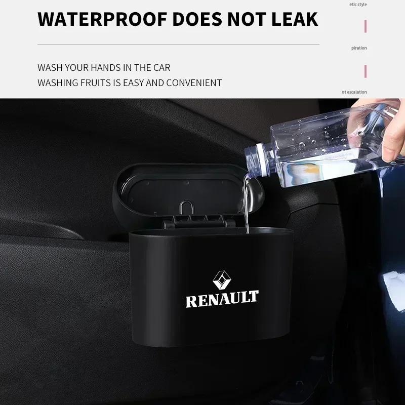 For Renault Trafic Clio Laguna 2 Megane 2 3 Duster Logan Captur koleos Accessories Car Trash Bin Hanging Vehicle Storage Box R111