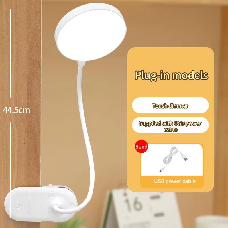 Xiaomi USB Plug-in Table Lamp DC5V Desk Lamp With Clip Bed Reading Book Night Light LED Desk Lamps 3 Modes Dimming Eye Protection
