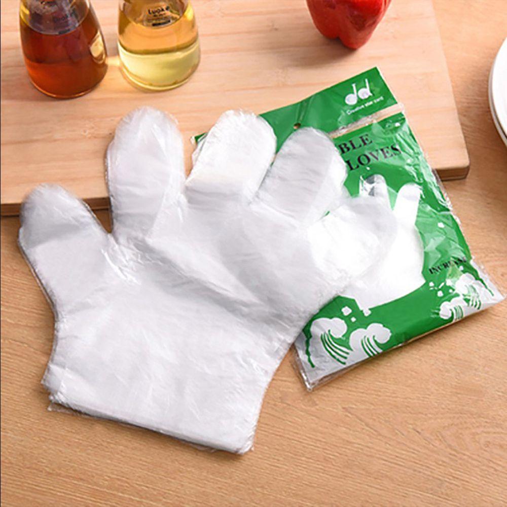Vegetable Fruit Restaurant Hygiene Disposable Gloves Plastic Clear Avoid Direct Touch Catering