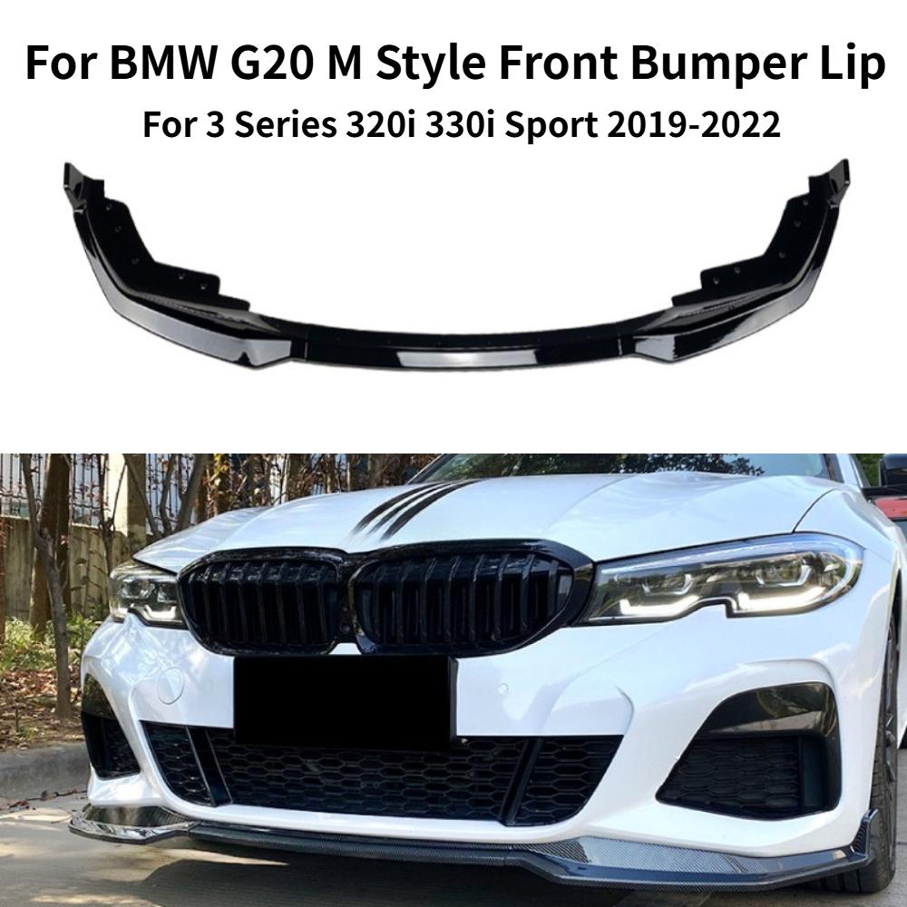 MP Style Front Bumper Lip Splitter Spoiler For BMW 3 Series G20 320i 330i Sport 2019-2022 Car Exterior Refit Accessories